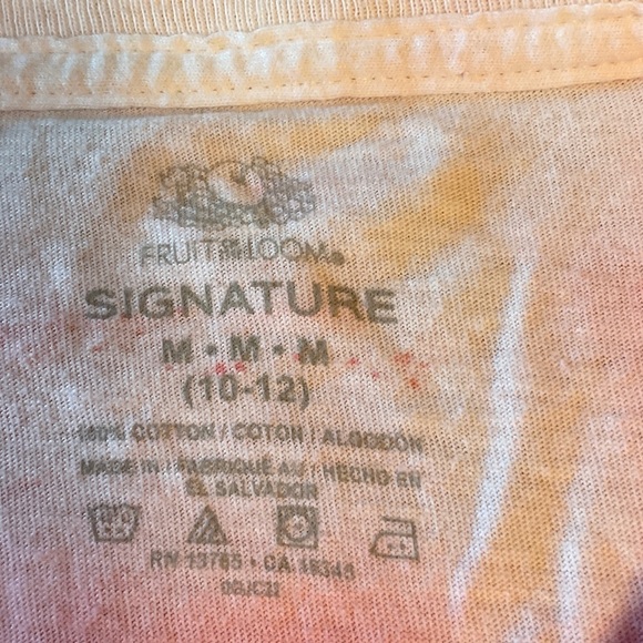 Fruit of the Loom Kids Tie-Dye Tee - Red and White - Picture 3 of 3